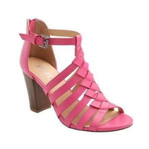 XOXO women's Baxter pink block heel sandal size 11